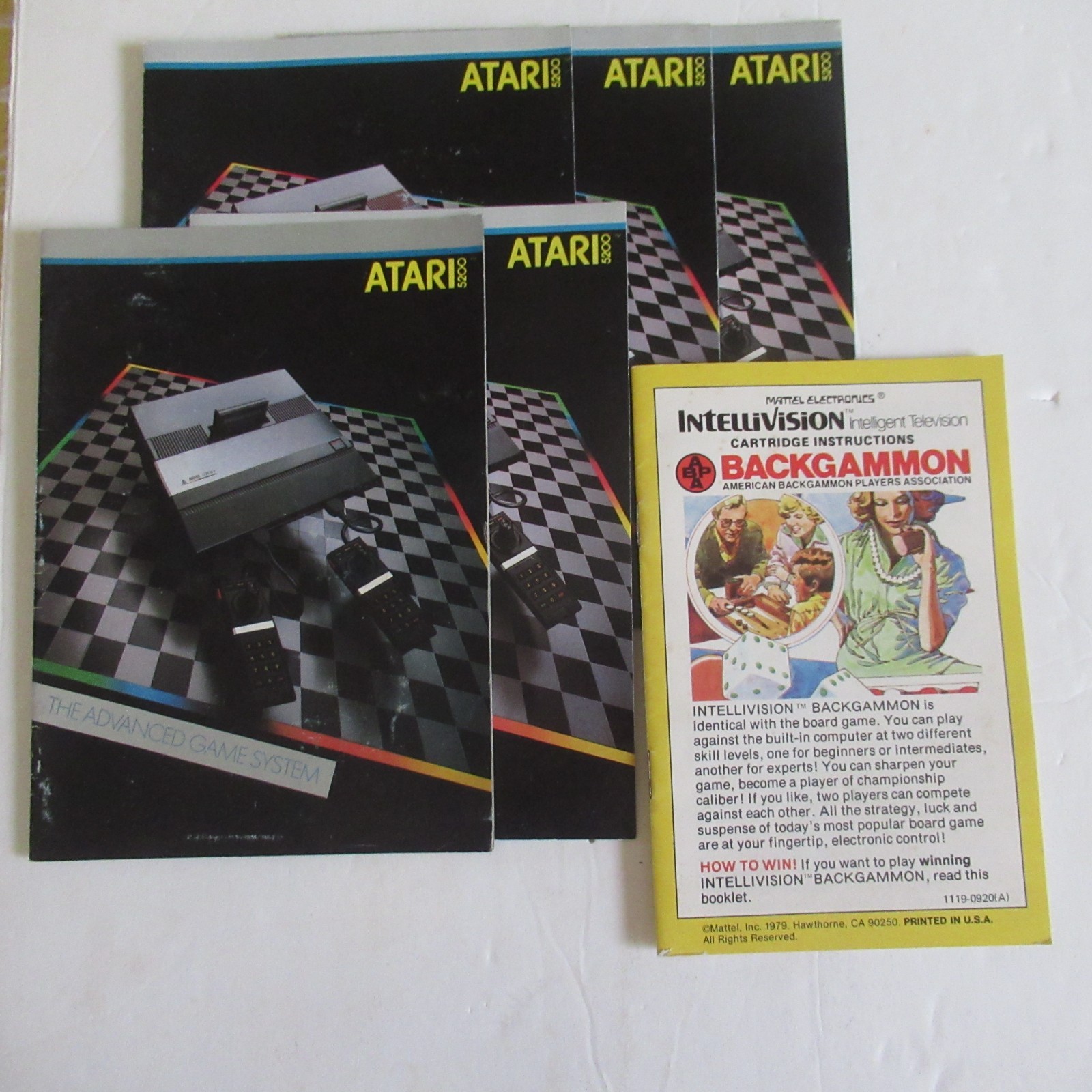 Original Atari 5200 Advanced Game System Catalog Booklet and Intellivision Lot
