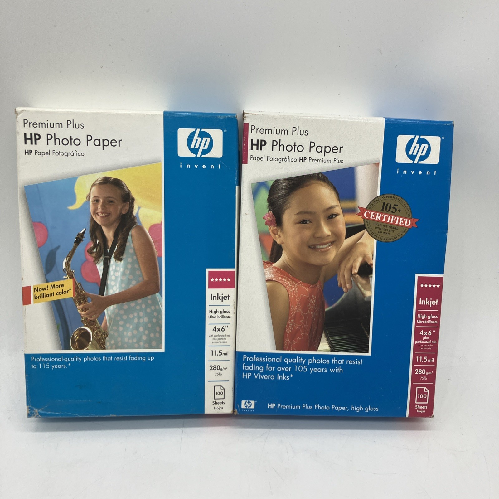 HP Premium Plus Photo Paper High Gloss Inkjet 4" x 6" 100 Sheets Q5431A