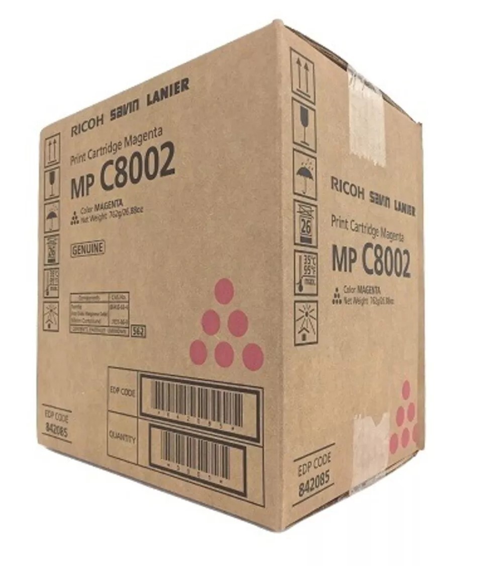 New Genuine Ricoh 842085 Magenta Toner Cartridge MP C8002 Sealed Box Ship Fast