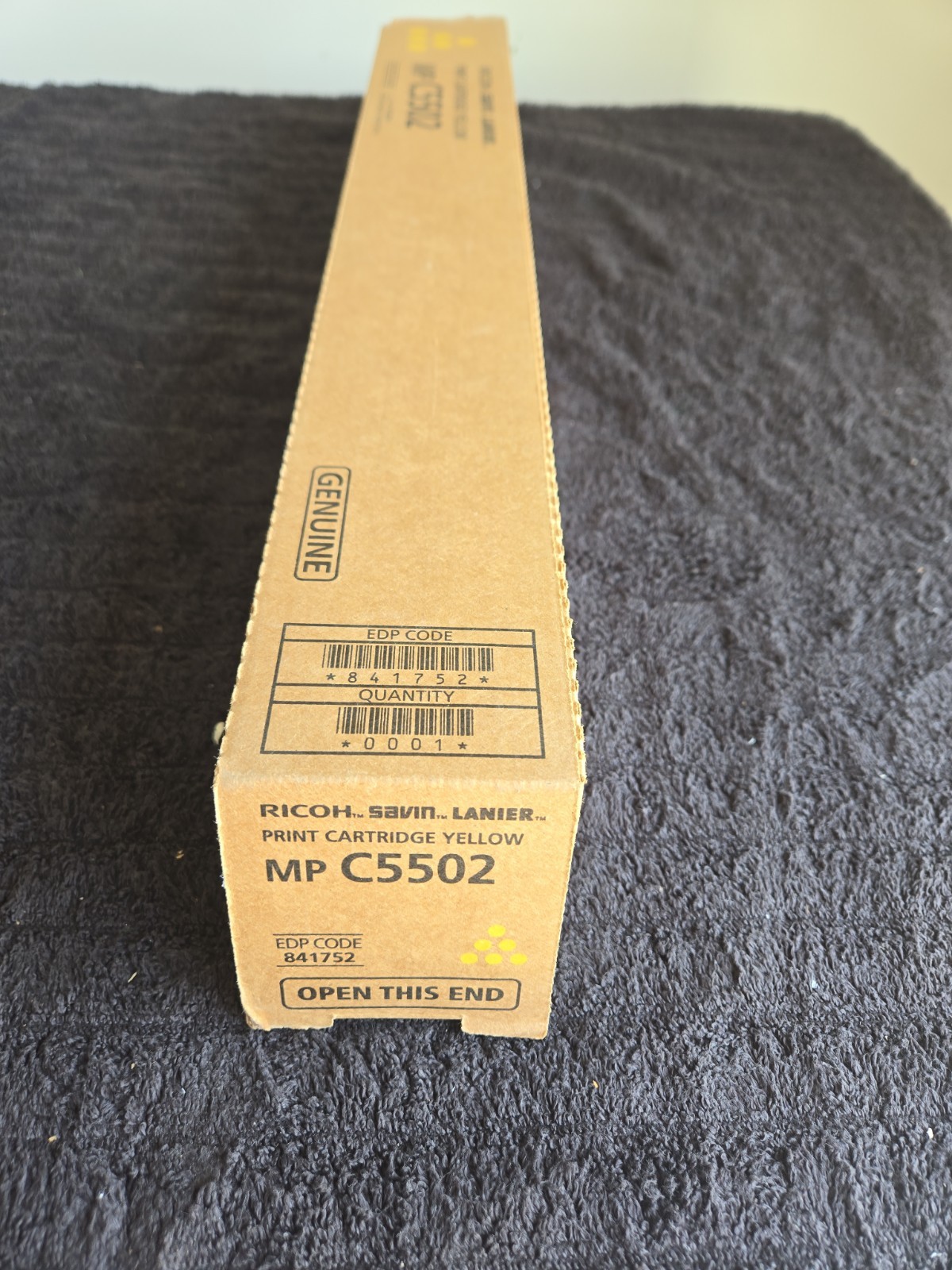 New Open Box Genuine OEM Ricoh 841752 Yellow Toner Type MP C5502