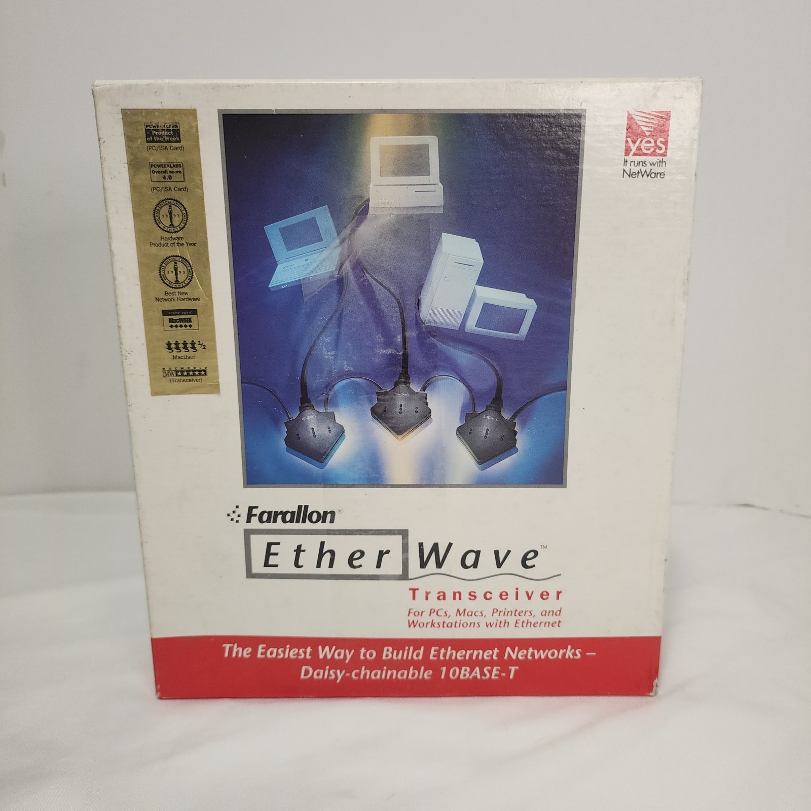 Vtg FARALLON EtherWave AAUI Transceiver PN802 - 10 Mbps Networking Adapter - NEW