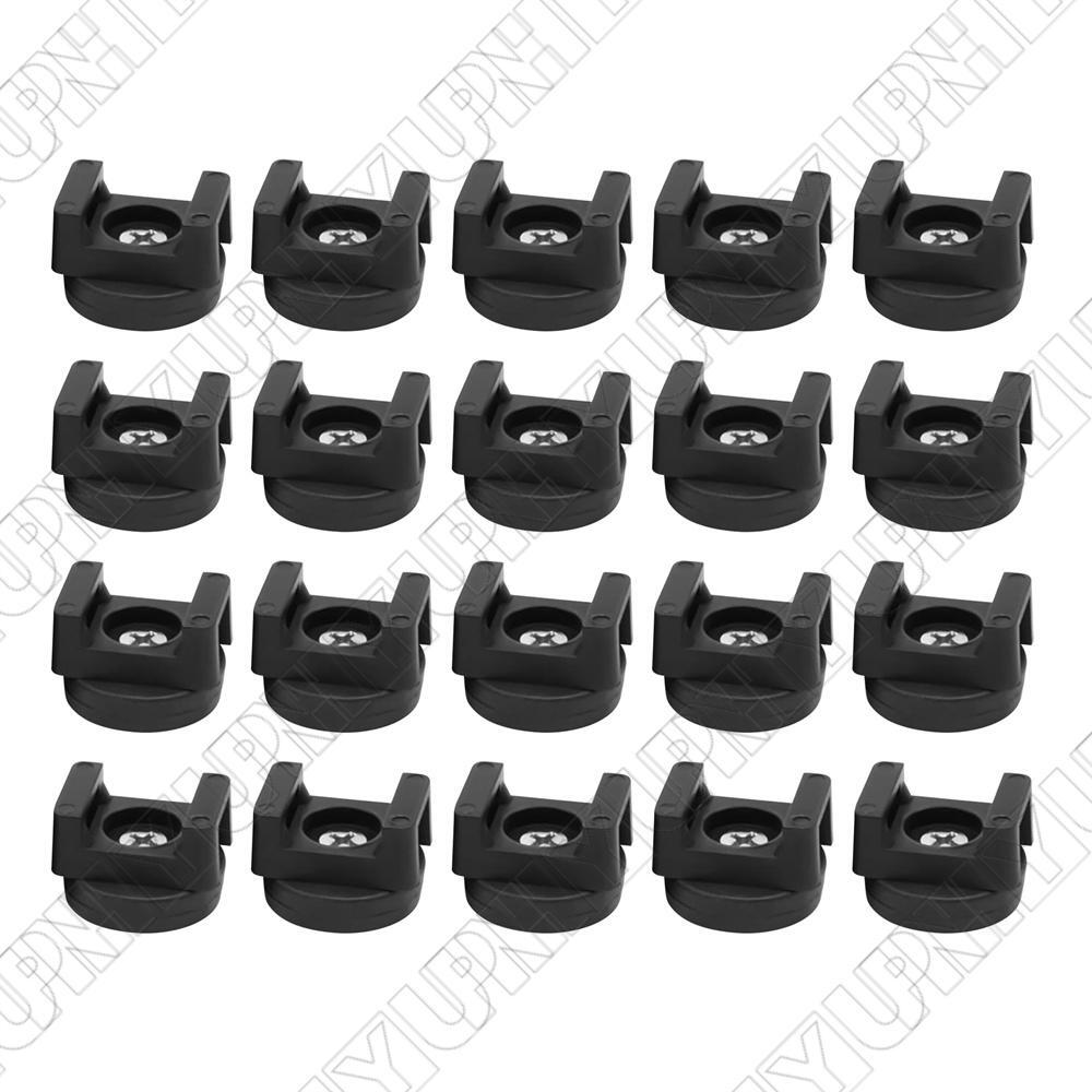 20Pcs Black Magnetic Cable Zip Tie Mount Base Wire Clips Management Base Holders