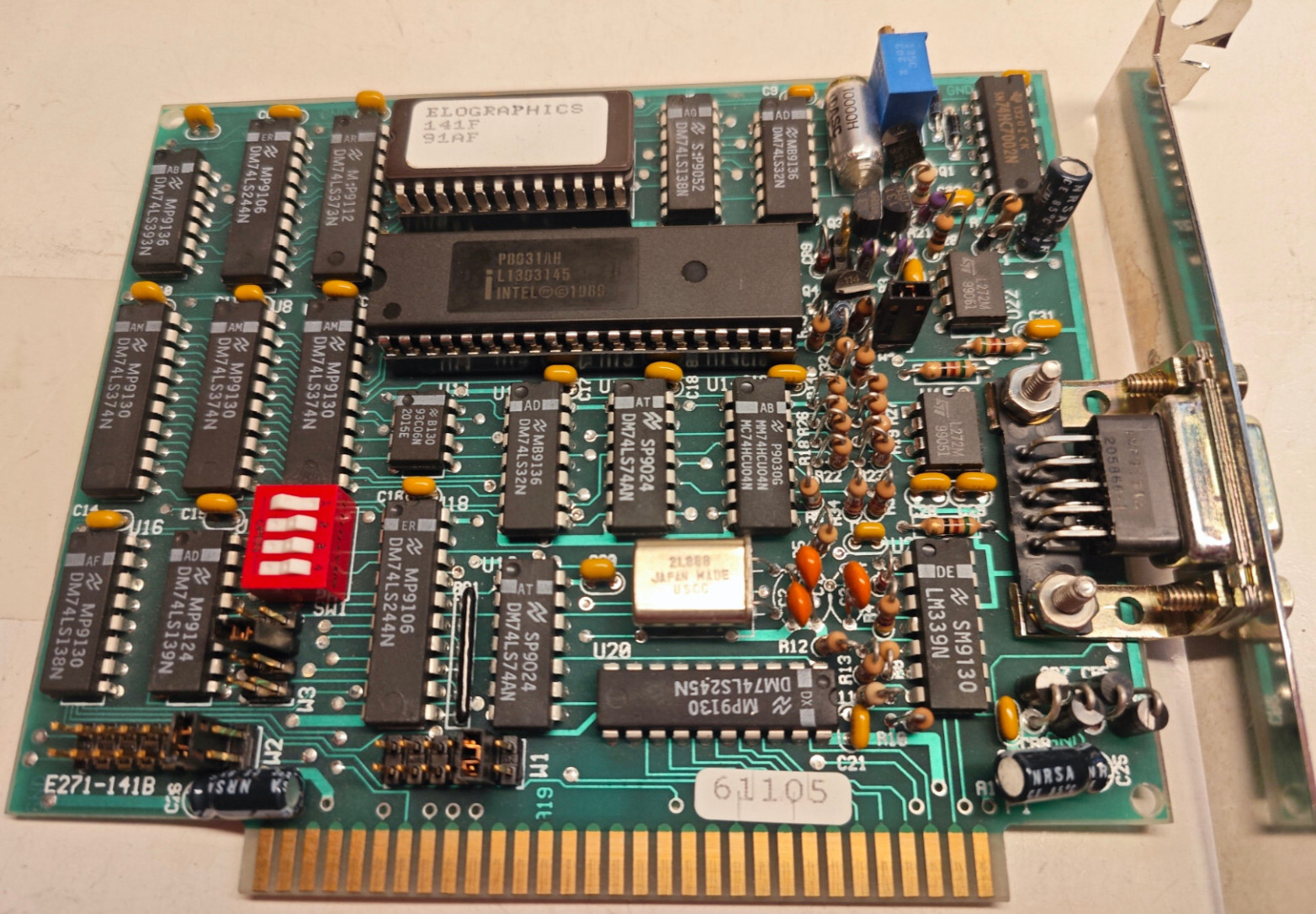 8-Bit ISA ELOGRAPHICS 141F E271-141B Intel P8031AH DB9 TouchInterface controller