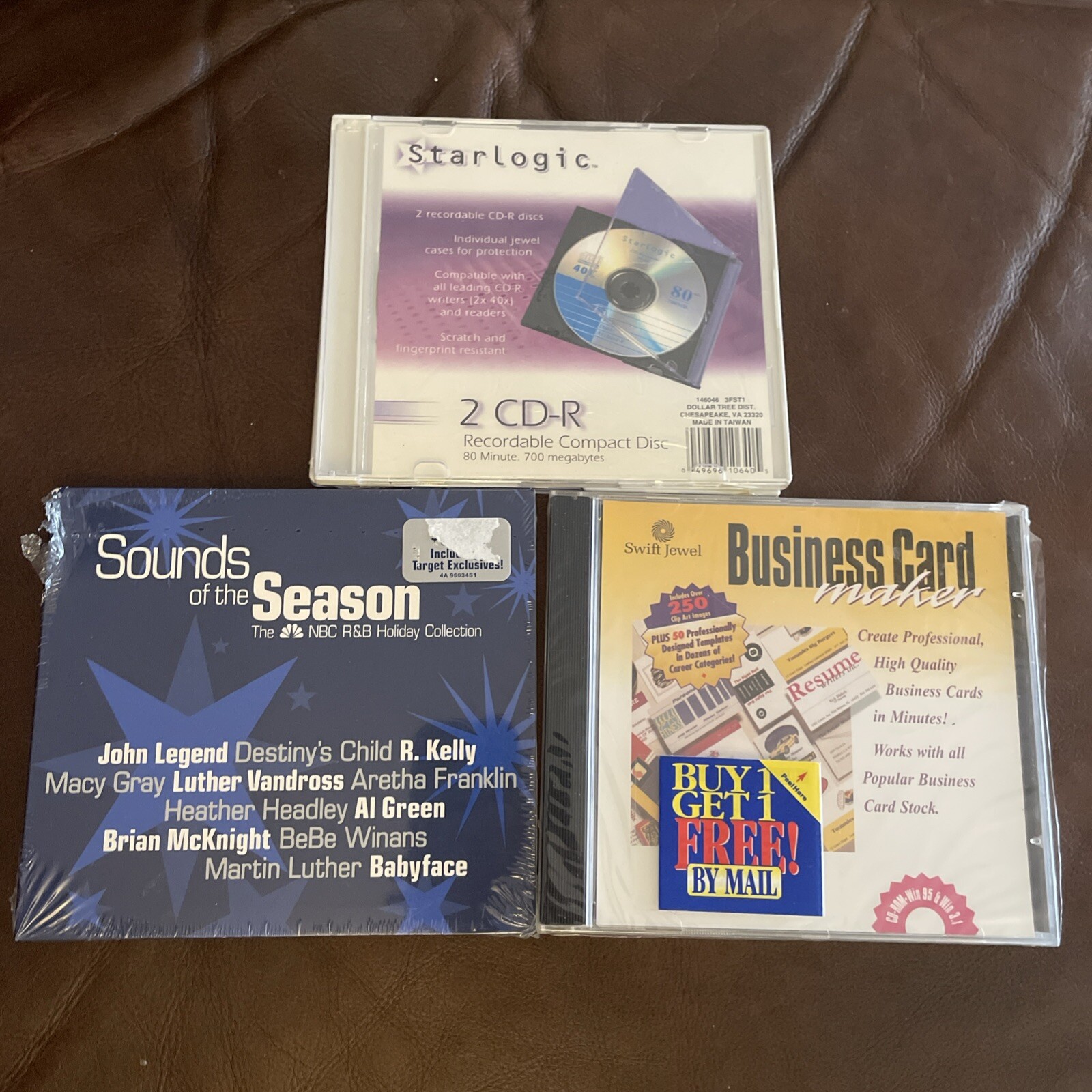 Sounds Of The Season, 2 CD-R Recordable Compact Disc, and a Business Card Maker