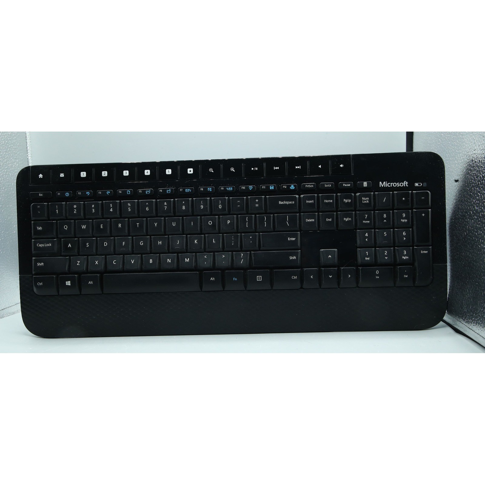 Microsoft Wireless Keyboard 2000 Model 1477 Black AES Encryption USB Receiver