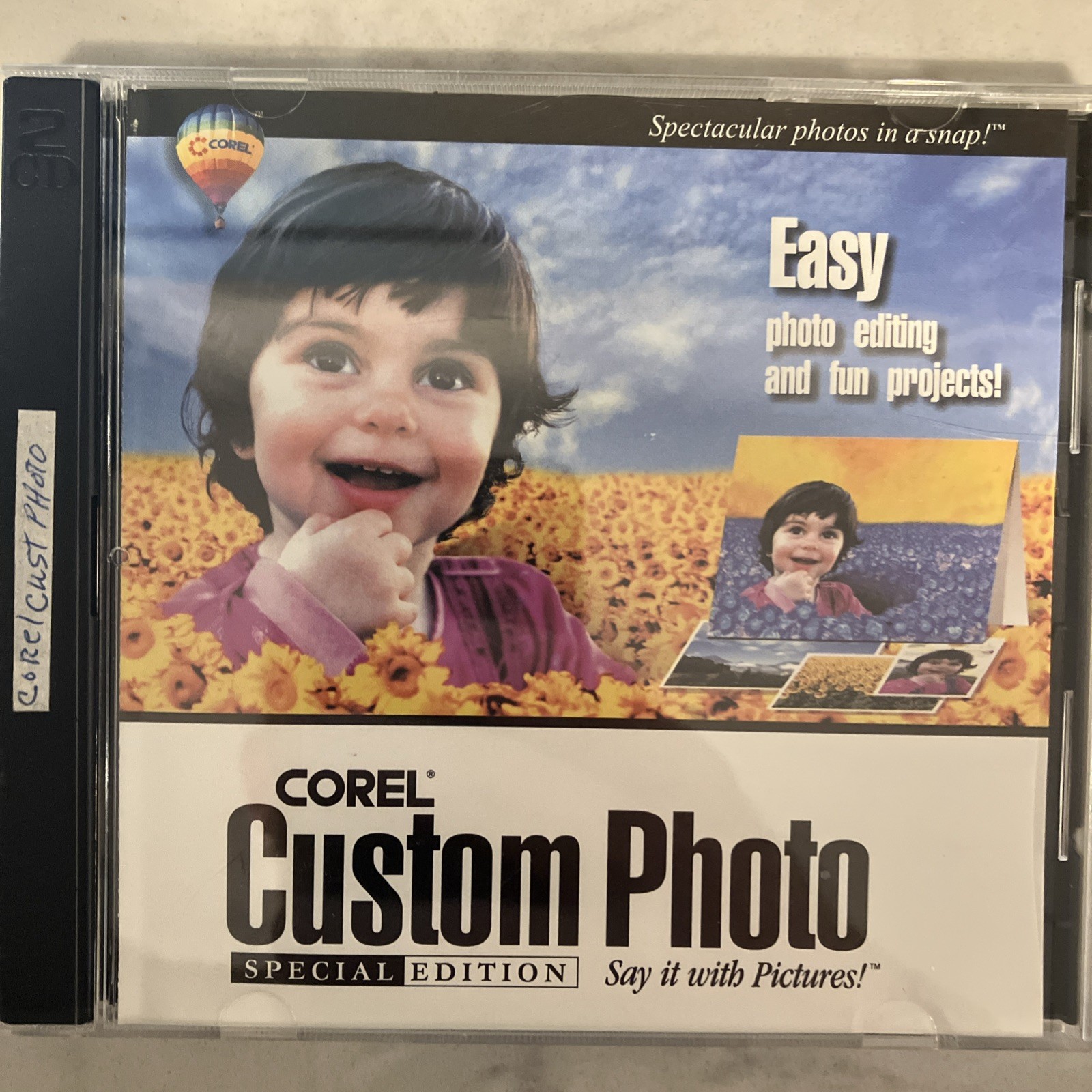 Corel Custom Photo Special Edition for Windows 95 98 NT. Case Broken