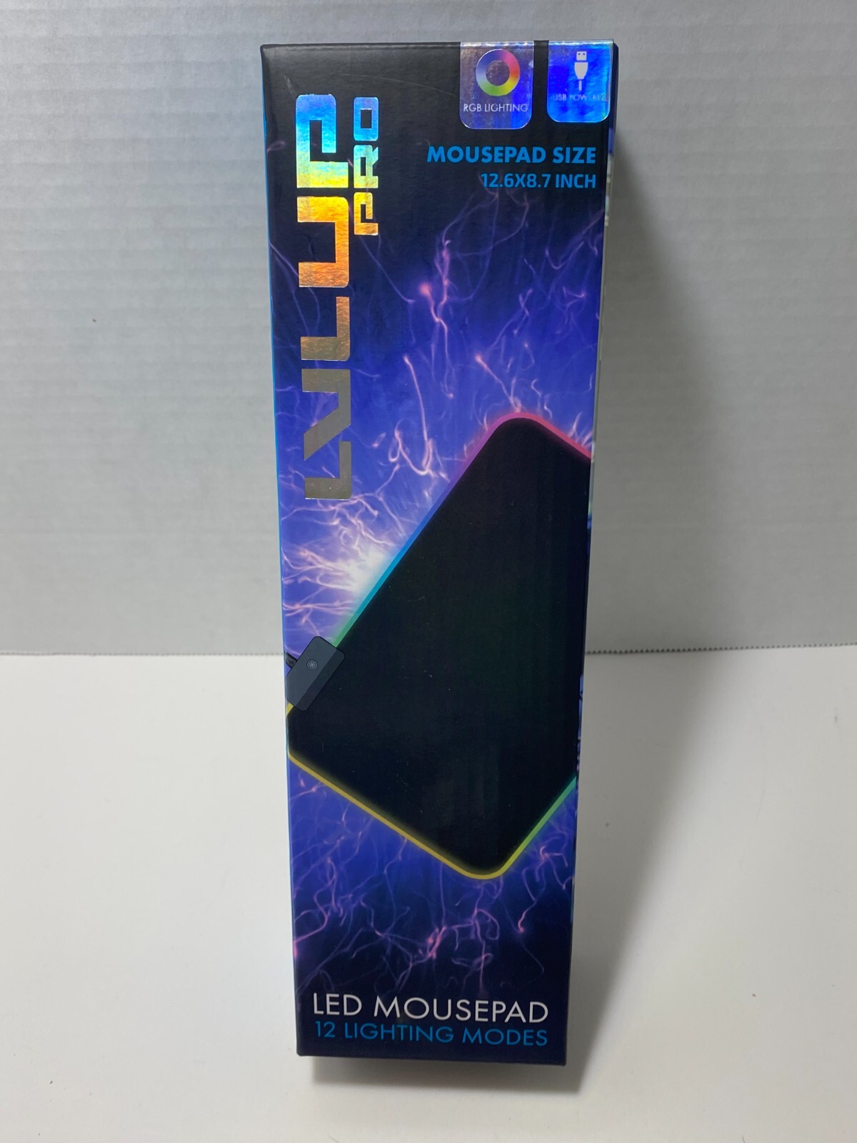 Vivitar LVLUP Mousepad, LED with 12 Lighting Modes, New