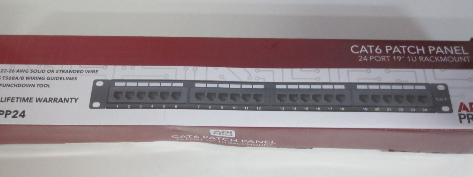 ADI PRO 0E-C6PP24 CAT6 24-Port Patch Panel