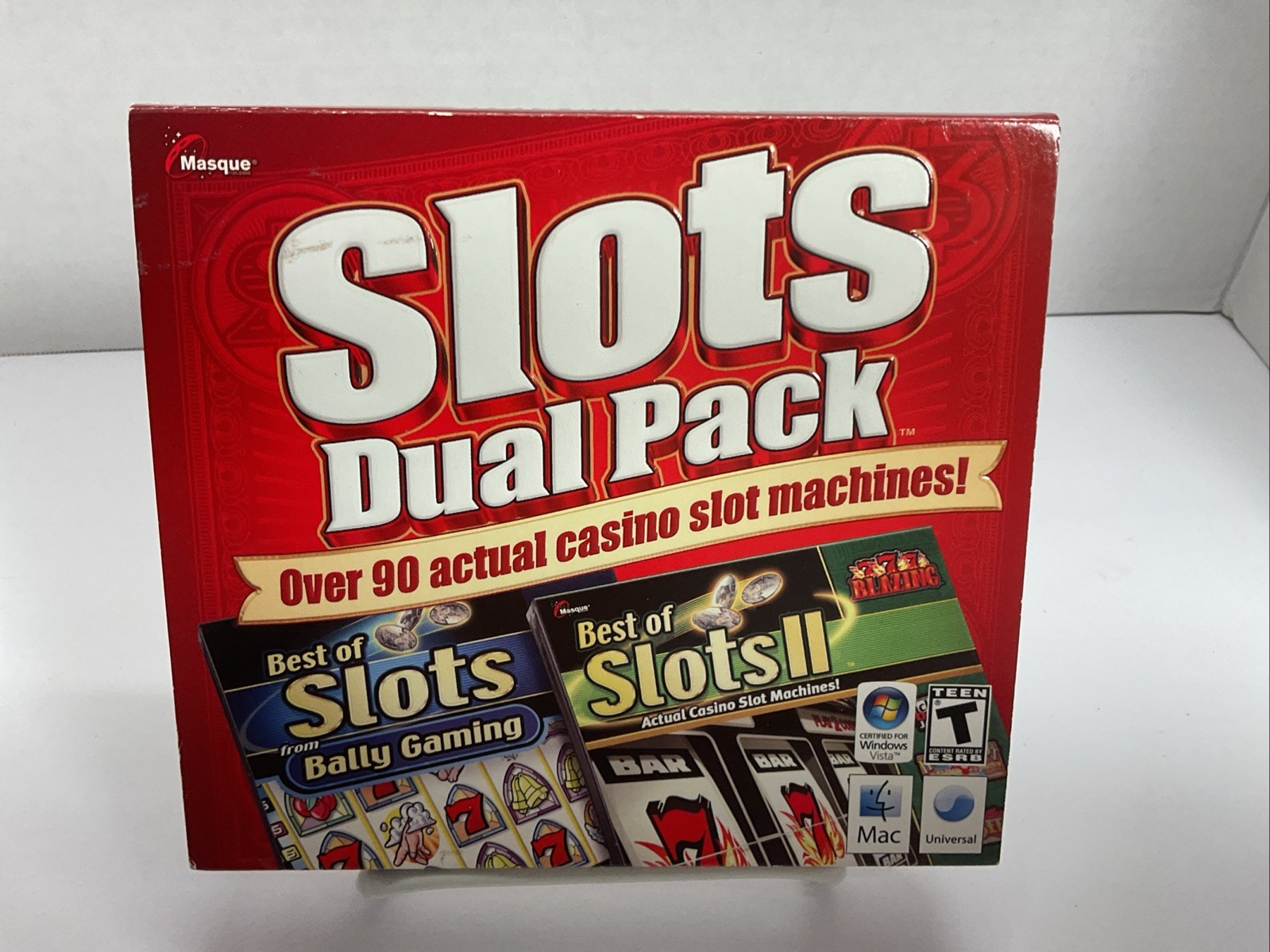 Slots Dual Pack Casino Slot Machine PC Games Masque Publishing 2007 NOS