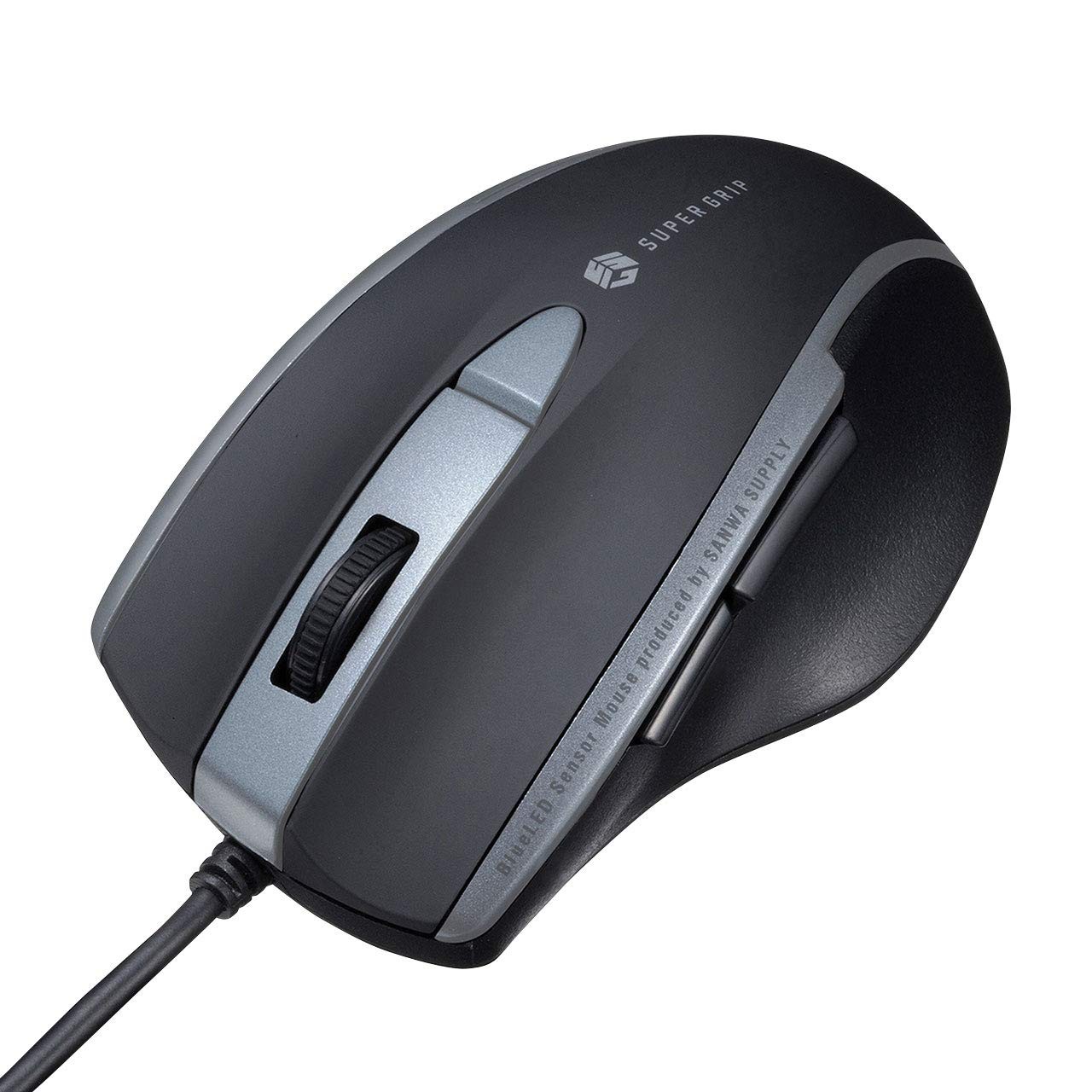 Sanwa Supply Mouse Wired USB Connection Quiet Blue LED 5 Buttons (Equipped with