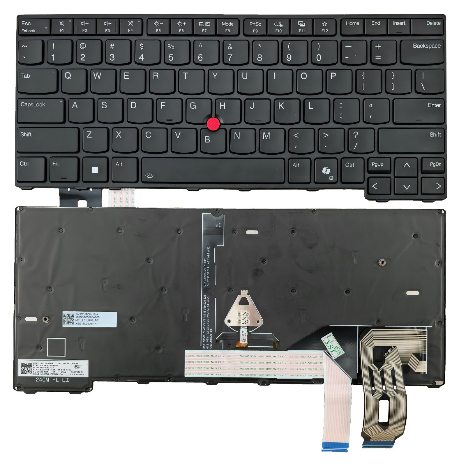 Genuine L14 Gen 5 Gen 6 Gen 7 US Backlit Keyboard for Lenovo ThinkPad 5N21M38296