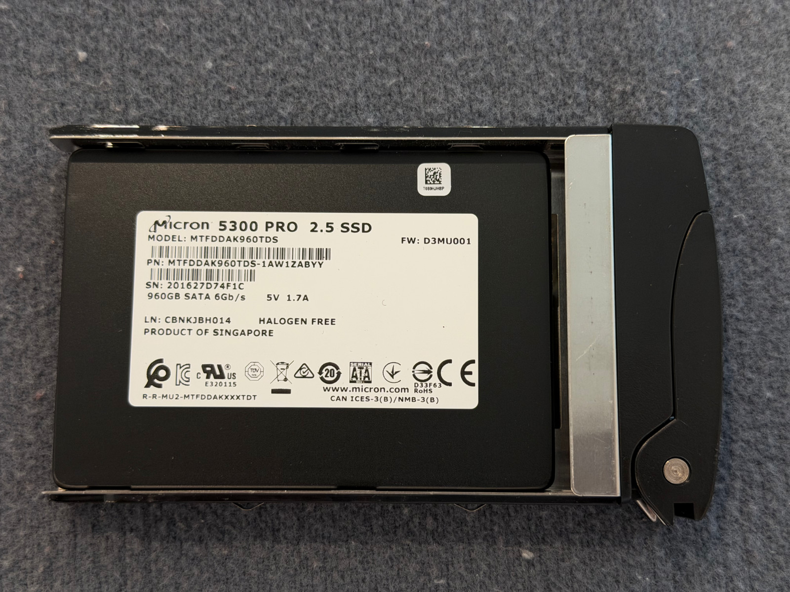 Micron 5300 PRO 960GB 2.5" SATA Enterprise SSD MTFDDAK960TDS