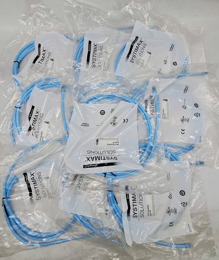 LOT OF 10 SYSTIMAX CPC7732-02F007 GS10E-LB7 BLUE Cable