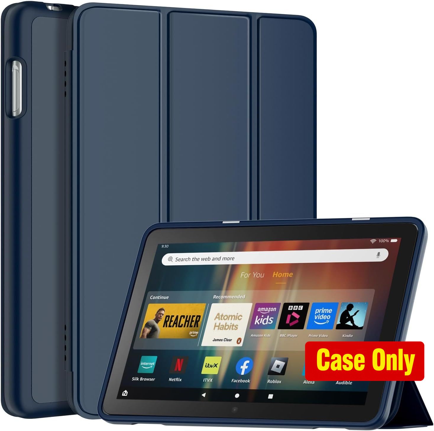 Trifold Smart Stand Cover Case for Fire HD 8 & 8 Plus Tablet with Auto Wake/Slee