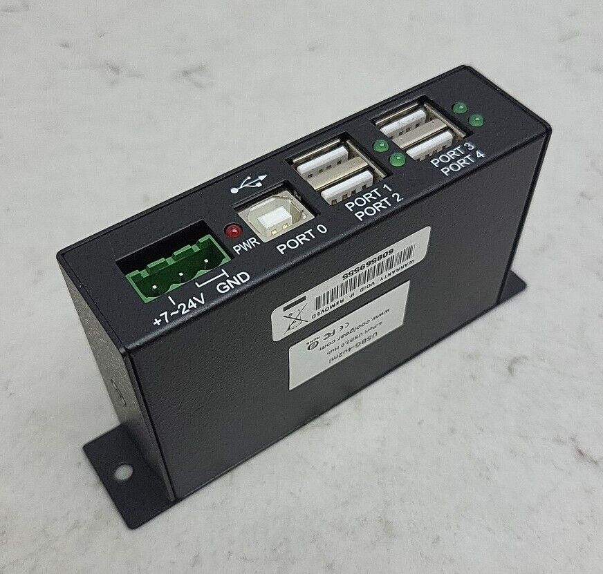 Coolgear 4-Port Industrial USB 2.0 Powered Variable Voltage Input USBG-4u2ml