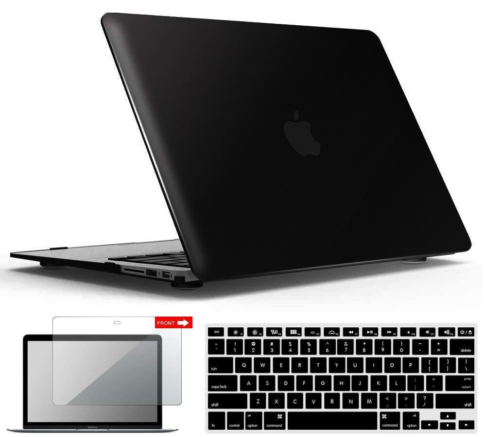  For Apple Macbook Air Pro M1 13.3" 16" Black Rubberized Hard Case Cover Shell 