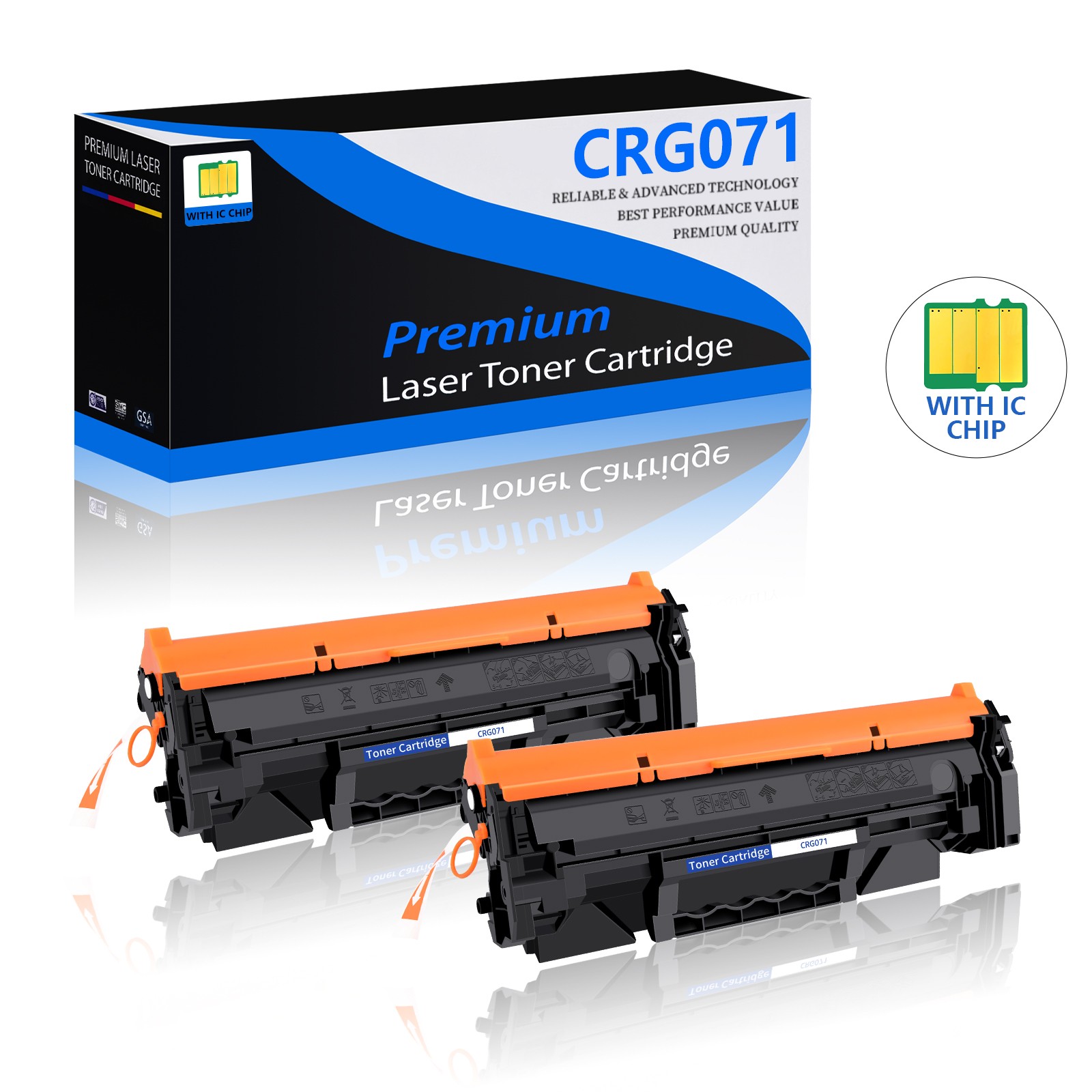 2PK 071 071H Toner Cartridge Compatible for Canon CRG 071H LBP 122dw / 122 / 120