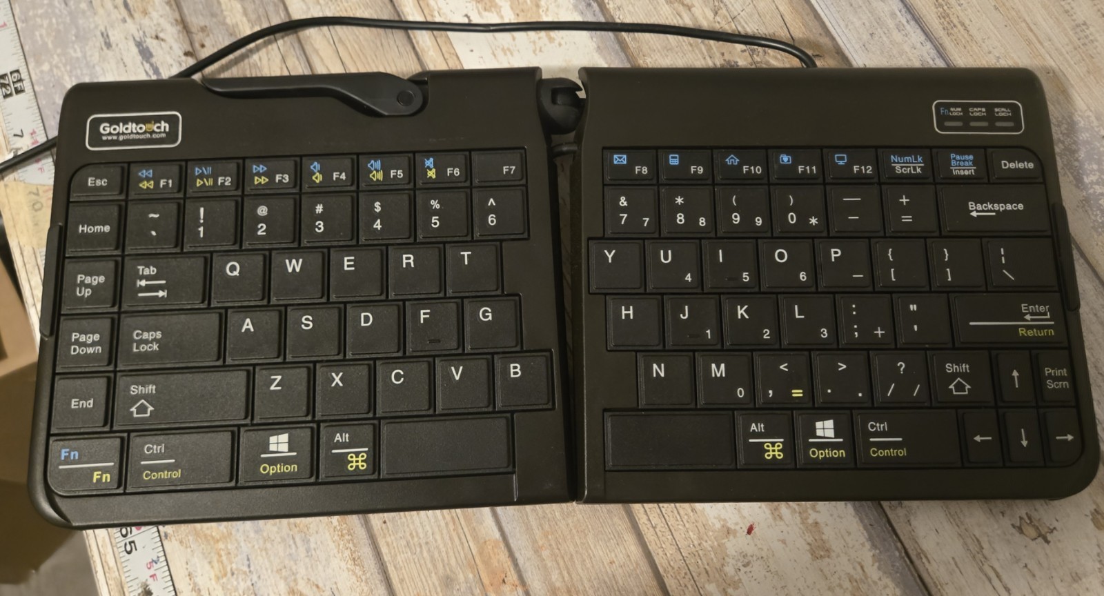 Goldtouch SK-2721 Adjustable MAC/PC Ergonomic Foldable Mobile Wired Keyboard