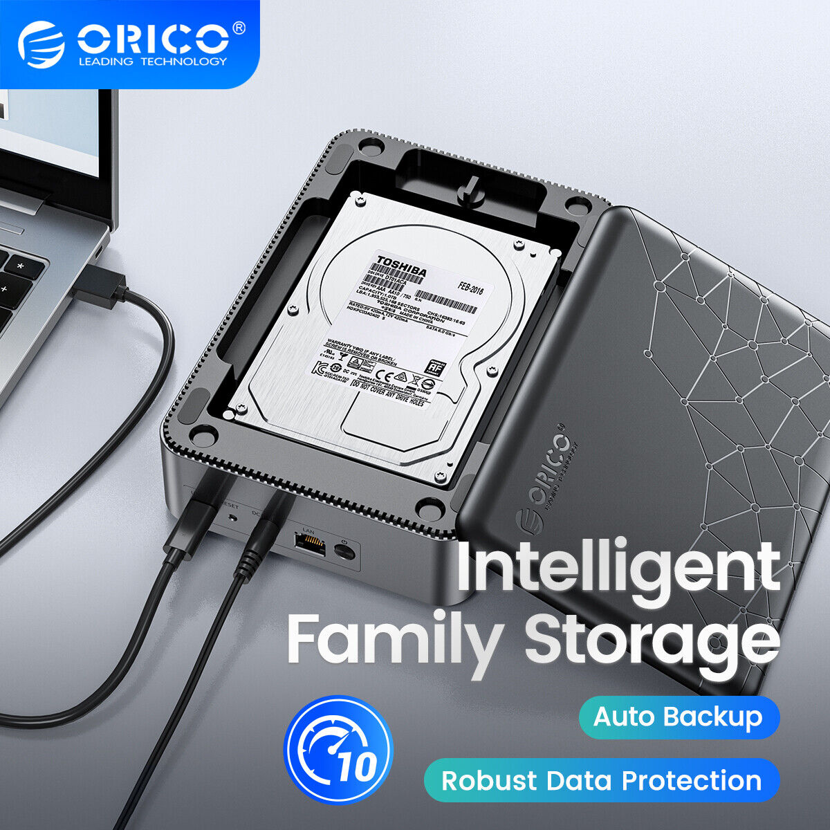 ORICO Personal Storage Station NAS Hard Drive Enclosure for 3.5