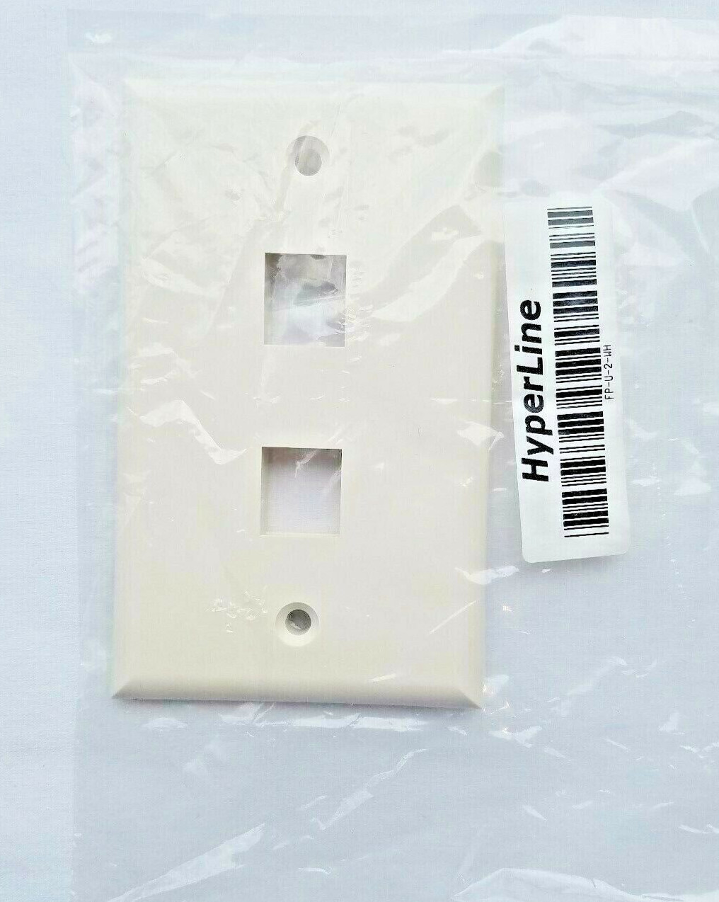 2-Port Keystone Faceplate FP-U-2-WH Hyperline - White - QUANTITY OF 15
