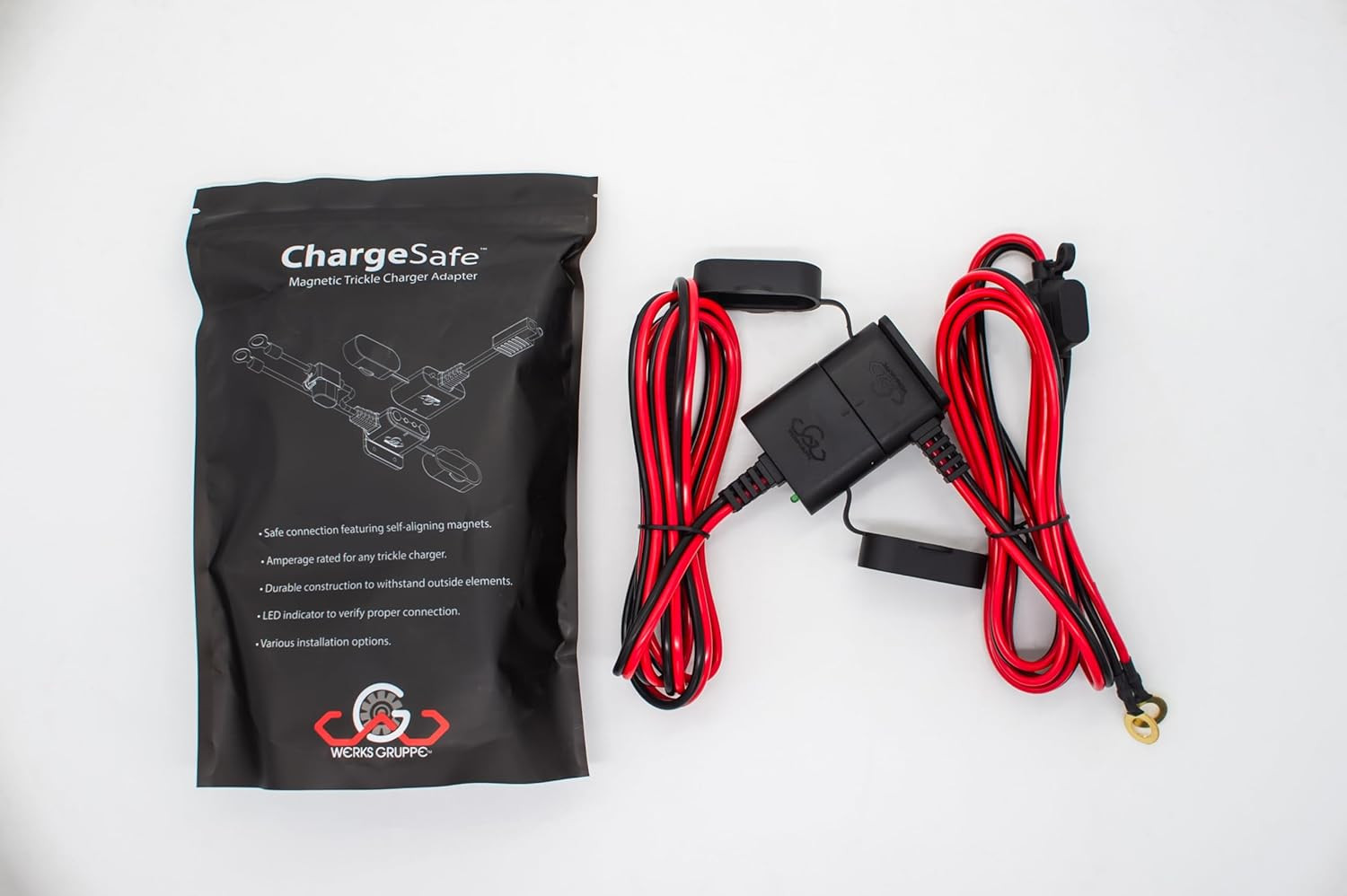 Chargesafe Magnetic Trickle Charger Adapter for 6V-12V Quick Connect, Black