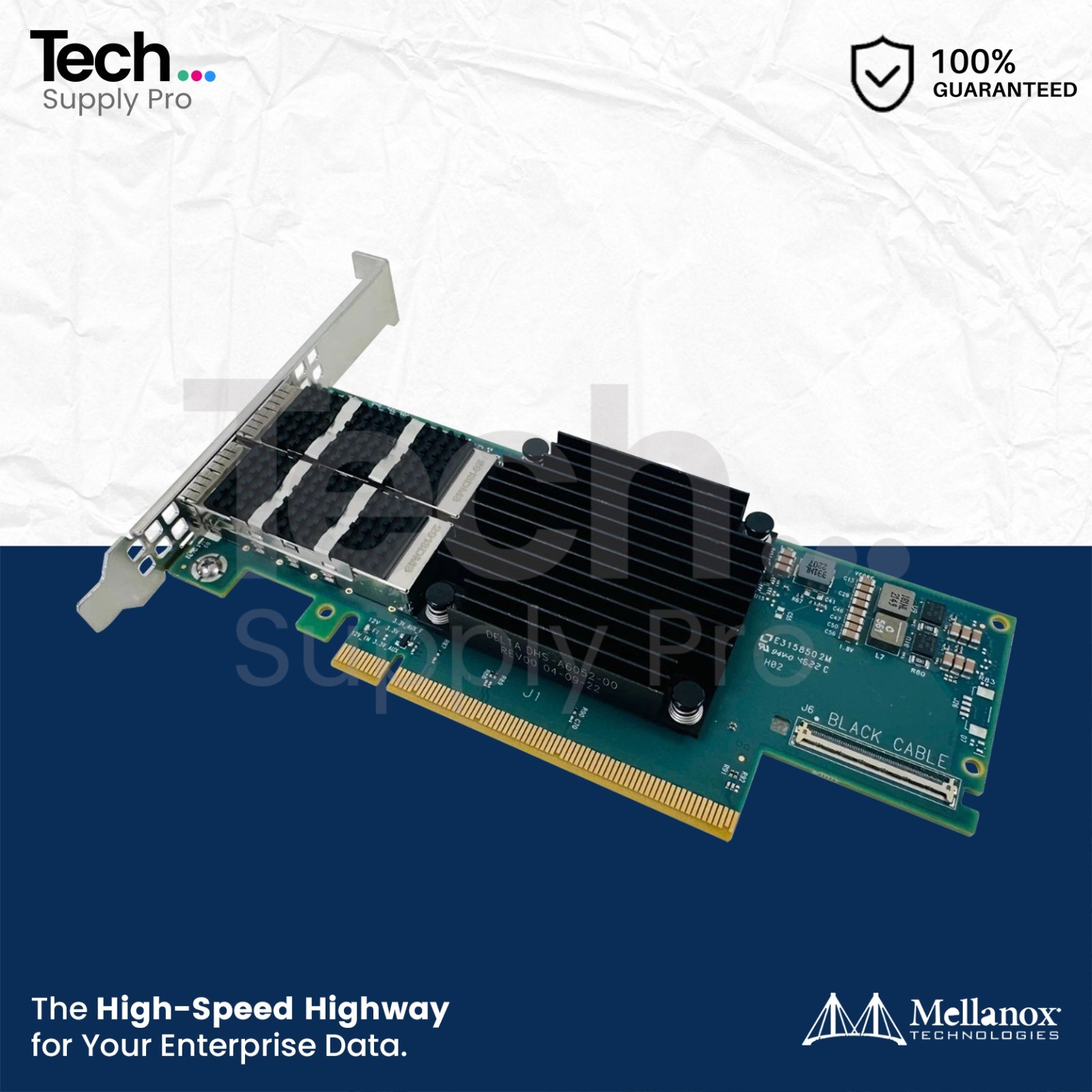 MCX653106A-ECAT Mellanox ConnectX-6 Dual-Port 100GB/s QSFP56 Adapter Card