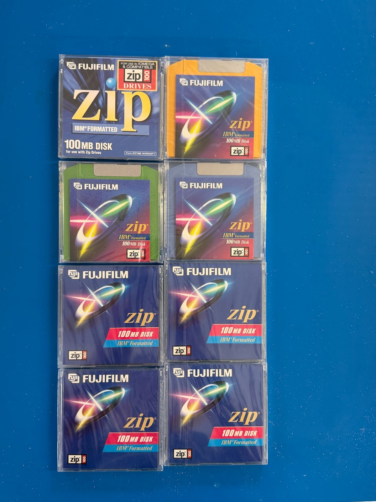 FujiFilm 100MB Zip Disk 8 Pack IBM Formatted - Sealed