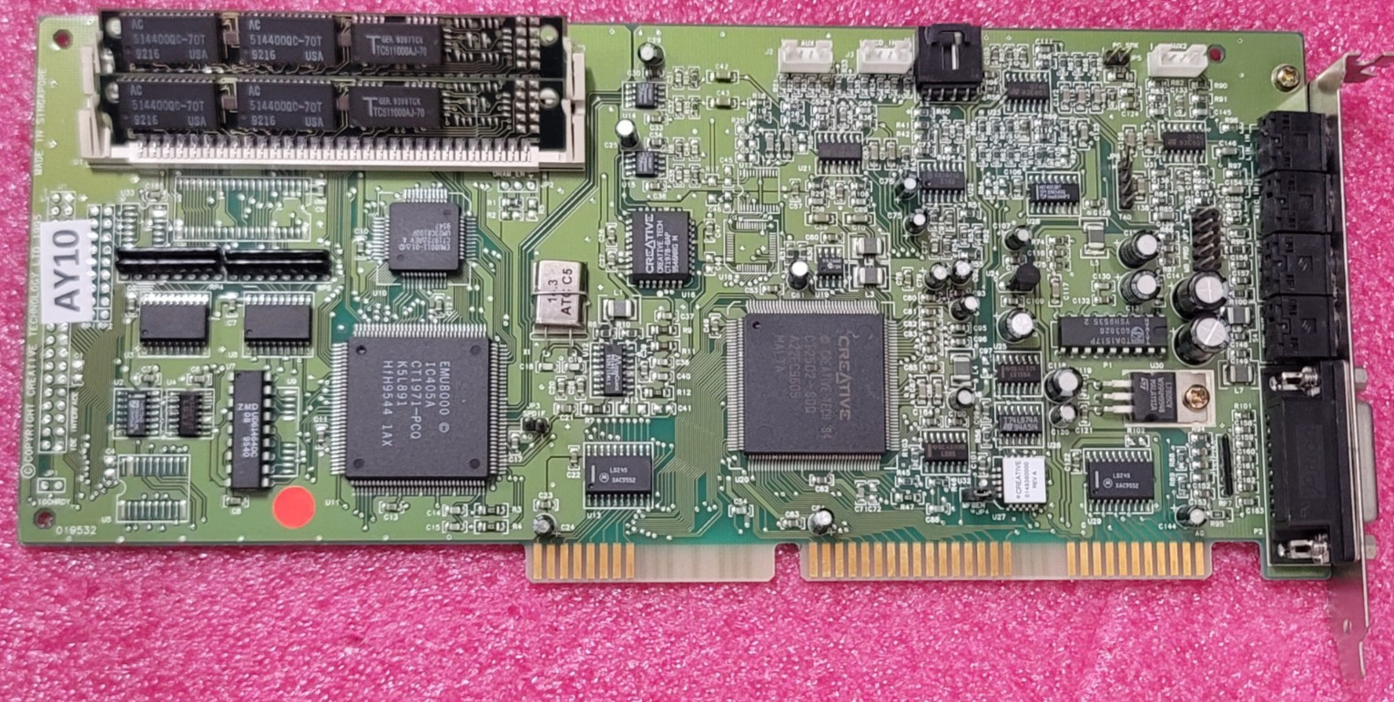 Sound Blaster 32 Creative Labs ISA CT3600 DOS retro gaming Working #AY10