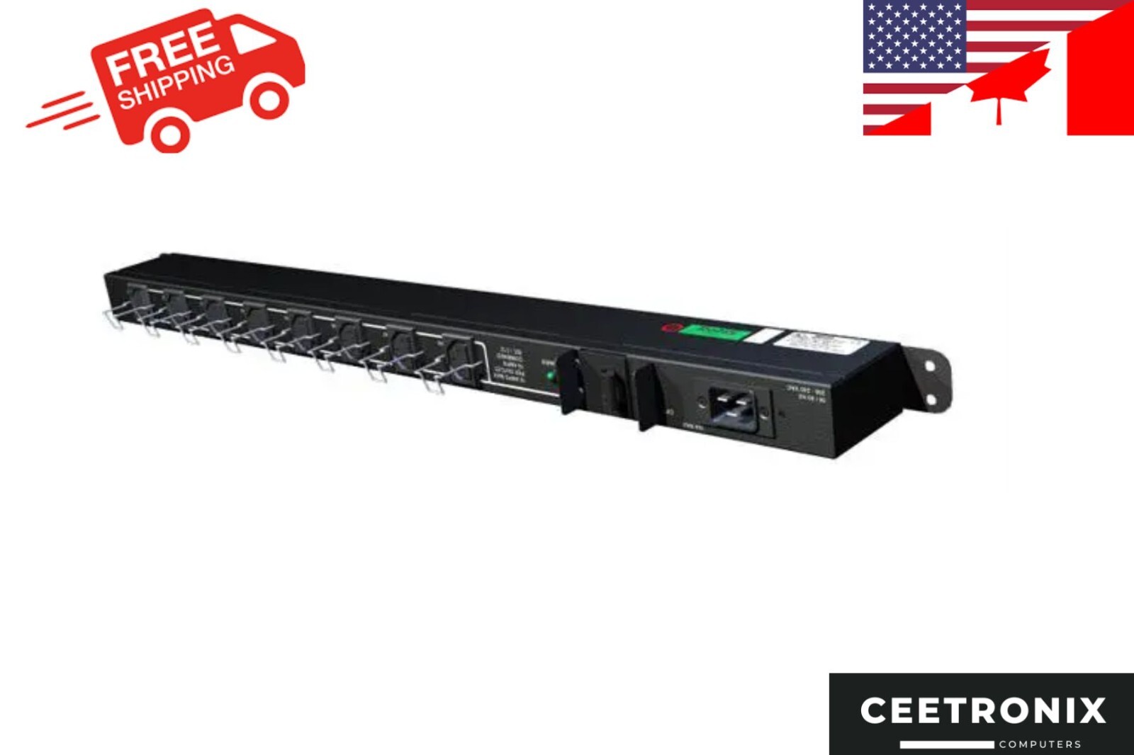 Spectrum Power 72A-130BMHEN-02 PDU 8-port 24A Rack Mount Power Strip