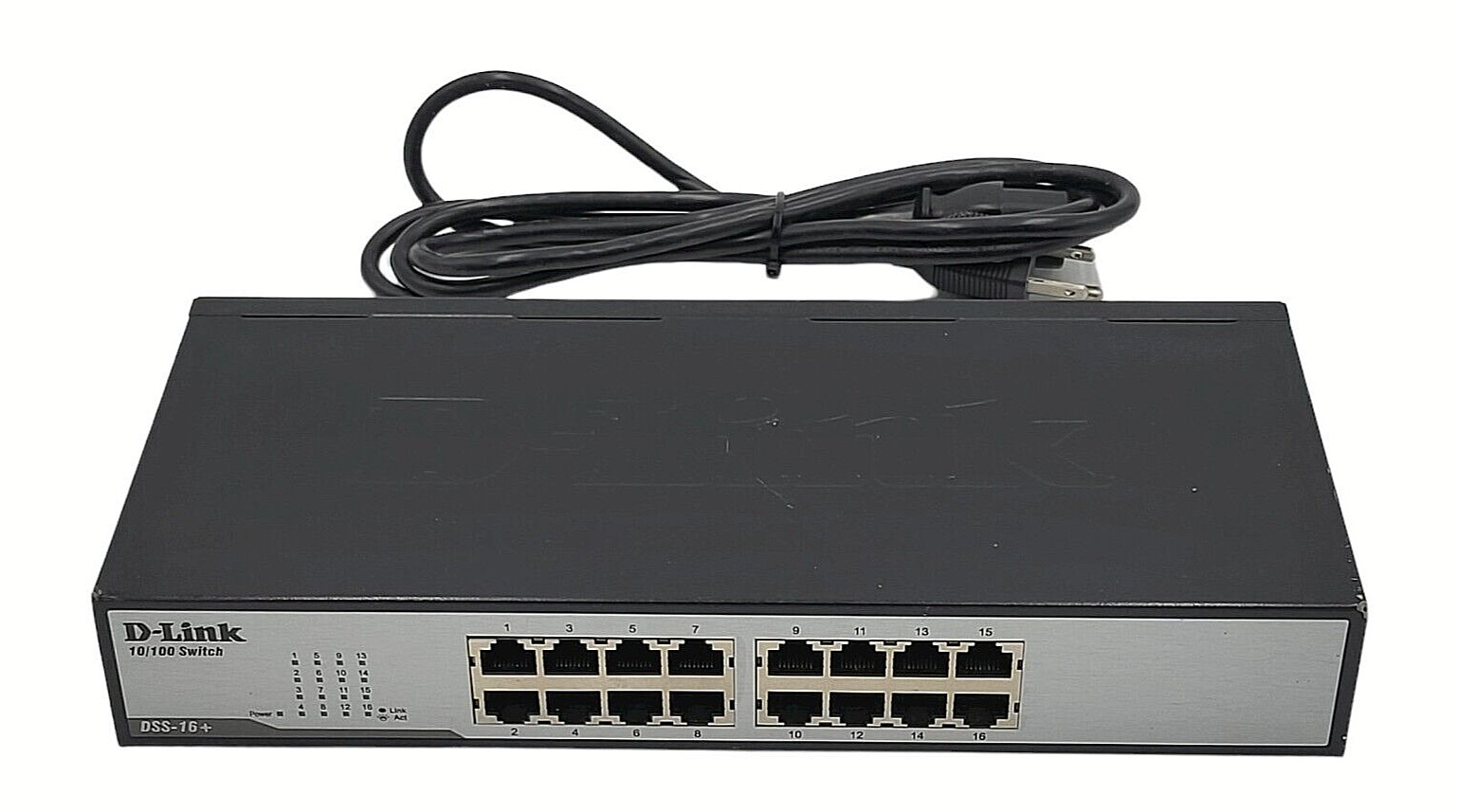 D-Link DSS-16+ 16-Port 10/100 Unmanaged Rackmount Ethernet Switch 3.2Gbps Works