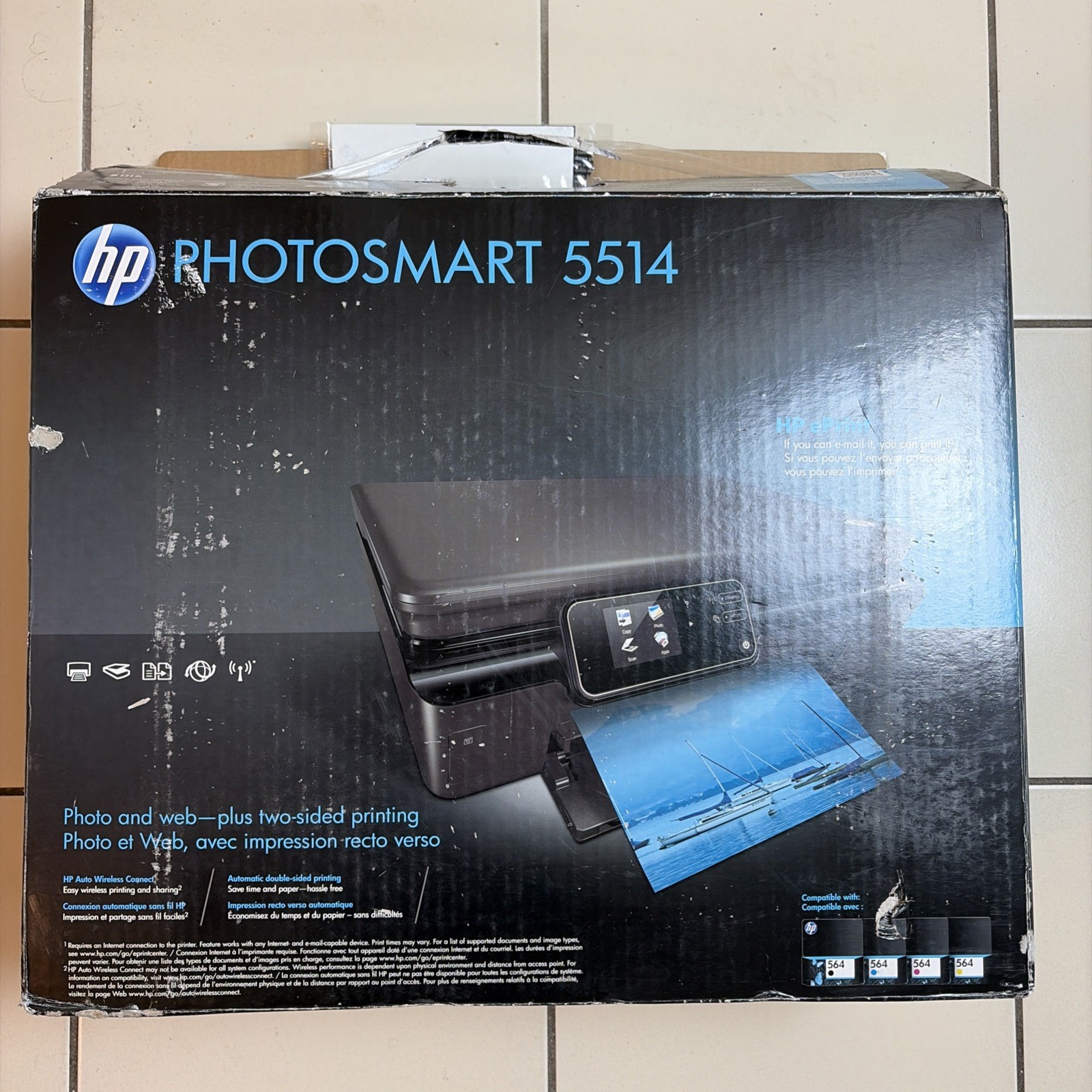 HP Photosmart 5514 e-All-in-One Wireless Inkjet Printer New B111h