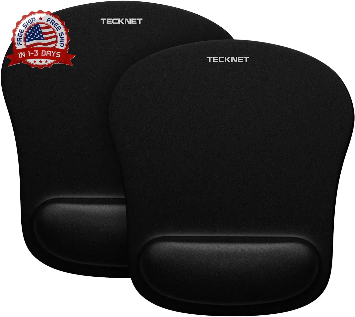 TECKNET 2 Pack Mouse Pad with Wrist Support, Ergonomic Gaming Mouse Pad Pain Rel