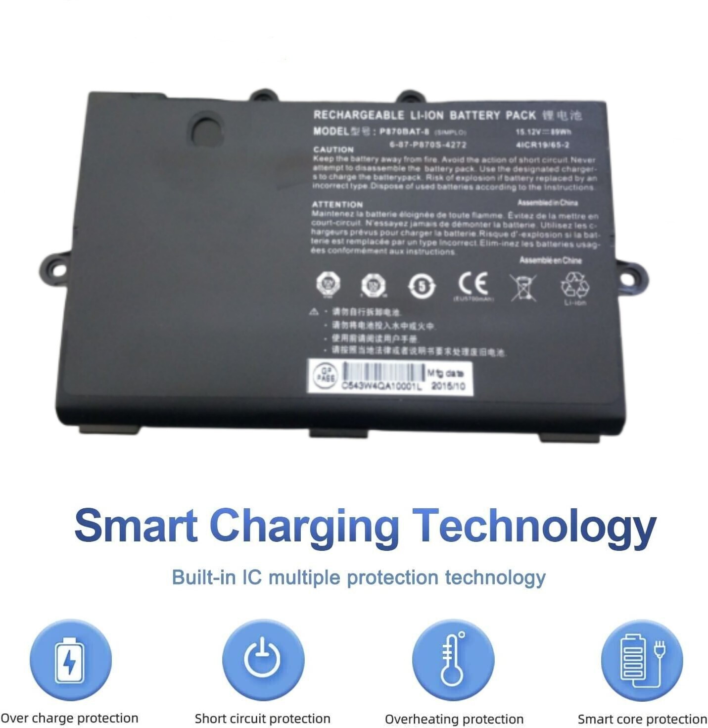 Genuine Battery For Hasee GX10 GX9 For CLEVO P870S P870BAT-8 P870DM P775D P8700S