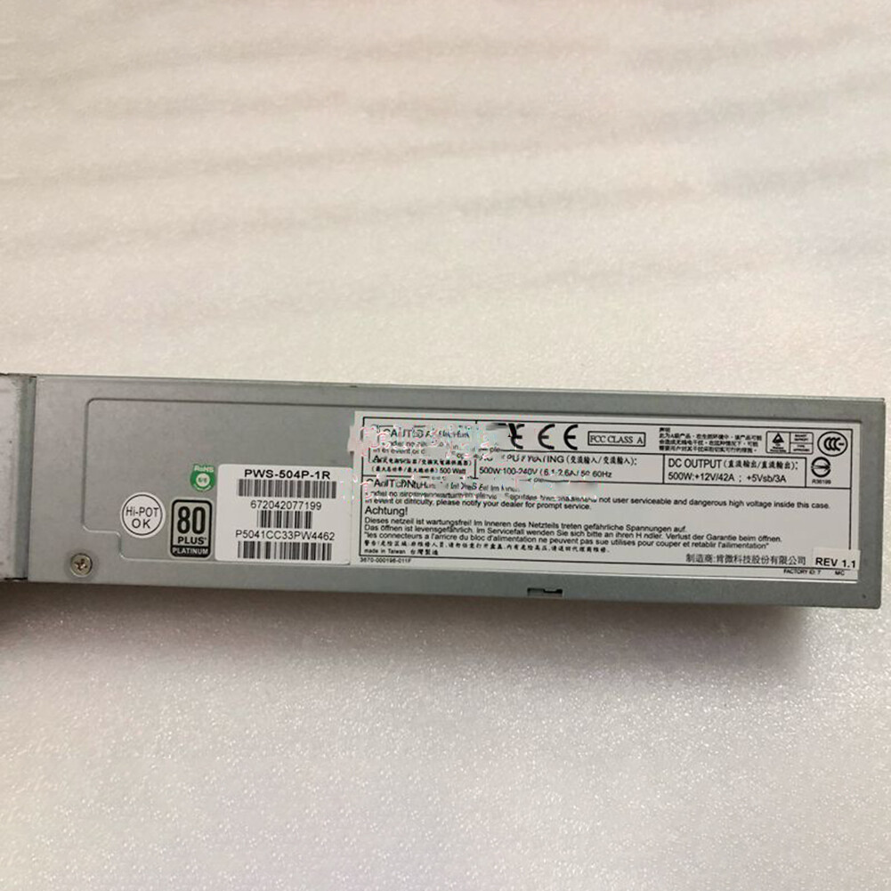 For Supermicro PWS-504P-1R 500W Server Redundant Power Supply