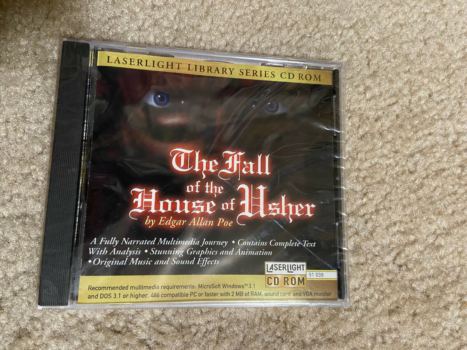 NEW The Fall of the House of Usher by Edgar Allen Poe (PC, 1995) vintage horror