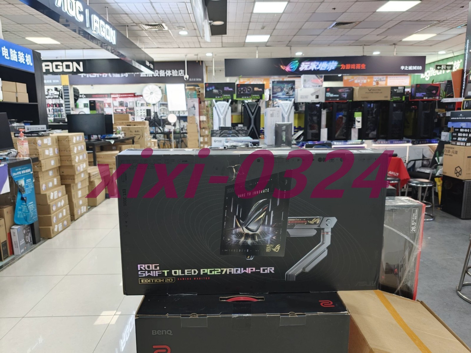 1PCS NEW ASUS ROG Swift OLED PG27AQWP-GR 20th Anniversary Edition Monitor