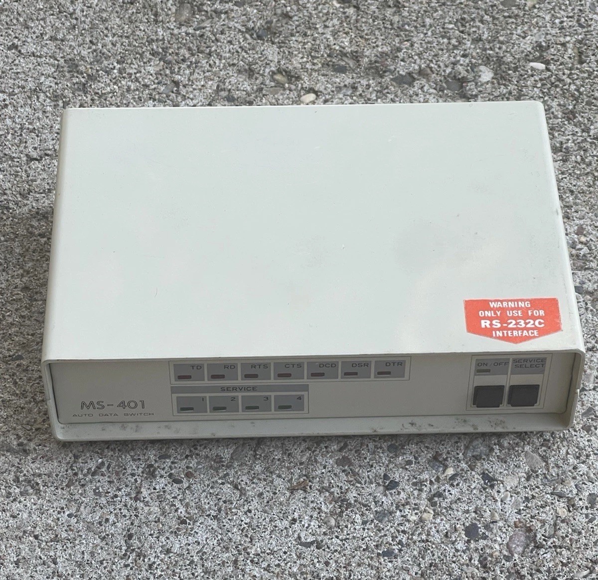 MS-401 Auto Data Switch RS-232C Serial 4-Port Peripheral Sharing Box