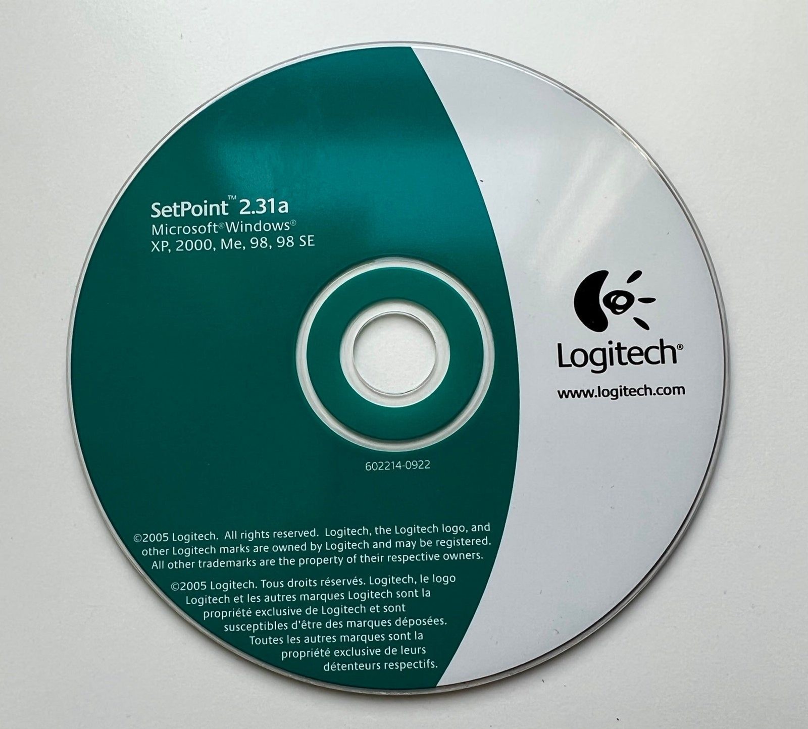 Logitech SetPoint 2.31a CD Microsoft Windows XP, 2000, ME, 98, 98SE PC Software