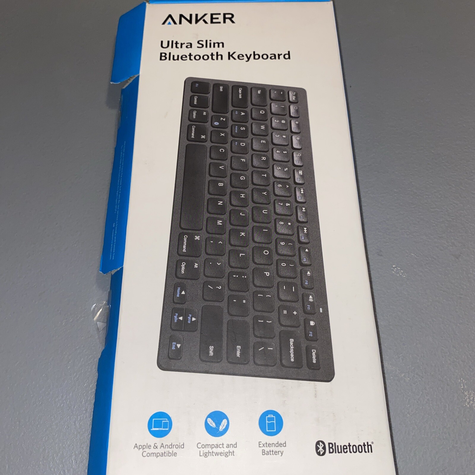 Anker Ultra Slim Bluetooth Keyboard New Open Box
