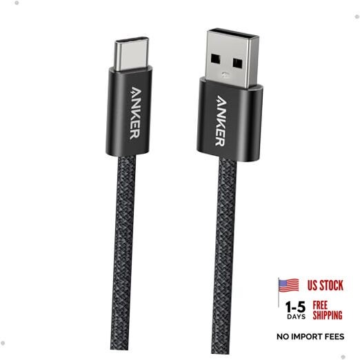 Anker Zolo USB to USB C Cable, Seamless CarPlay Connection Durable 3.3FT Black