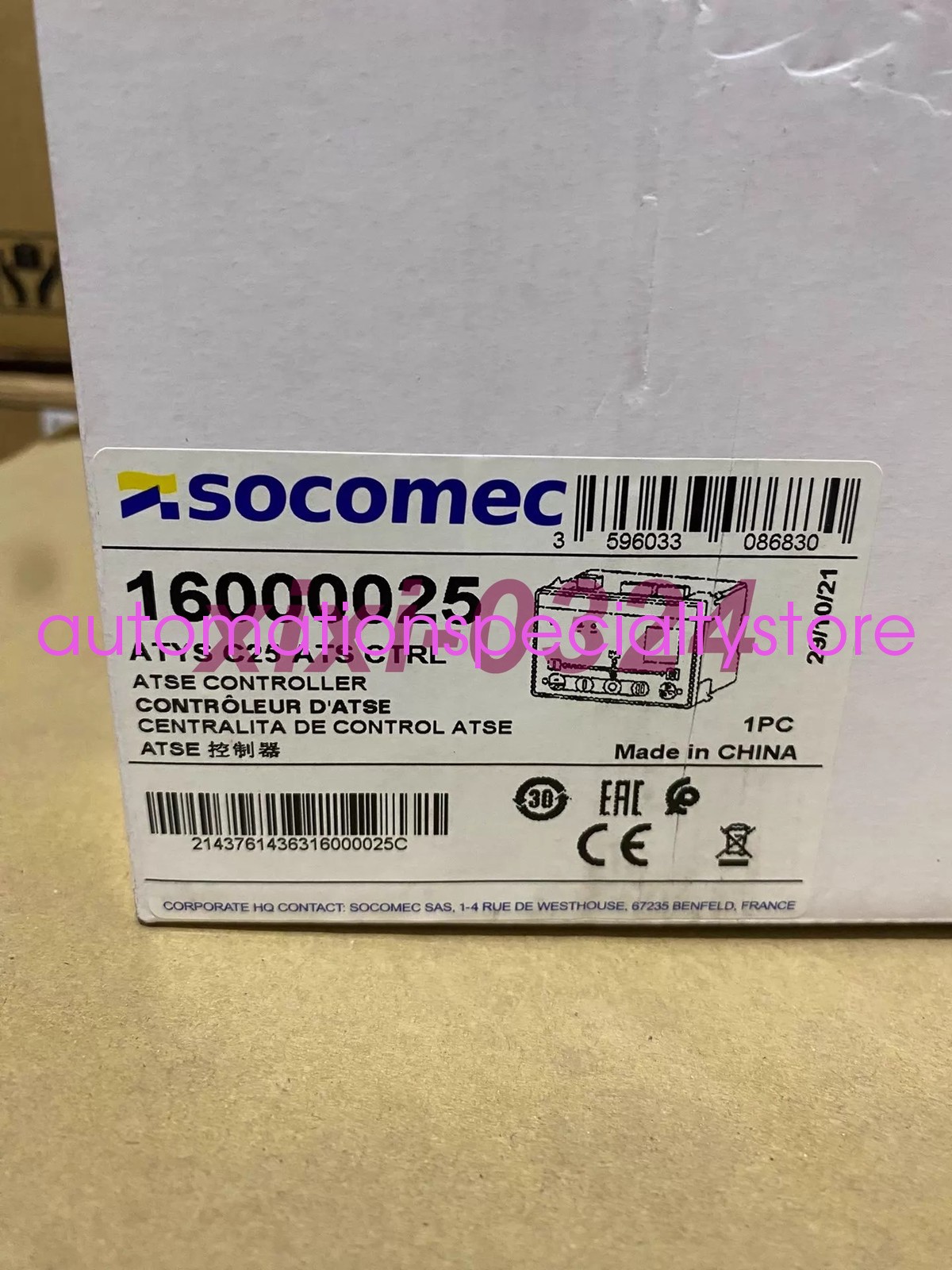 1PCS NEW  SOCOMEC 16000025  ATyS C25 Industrial Controller Via DHL or FedEX