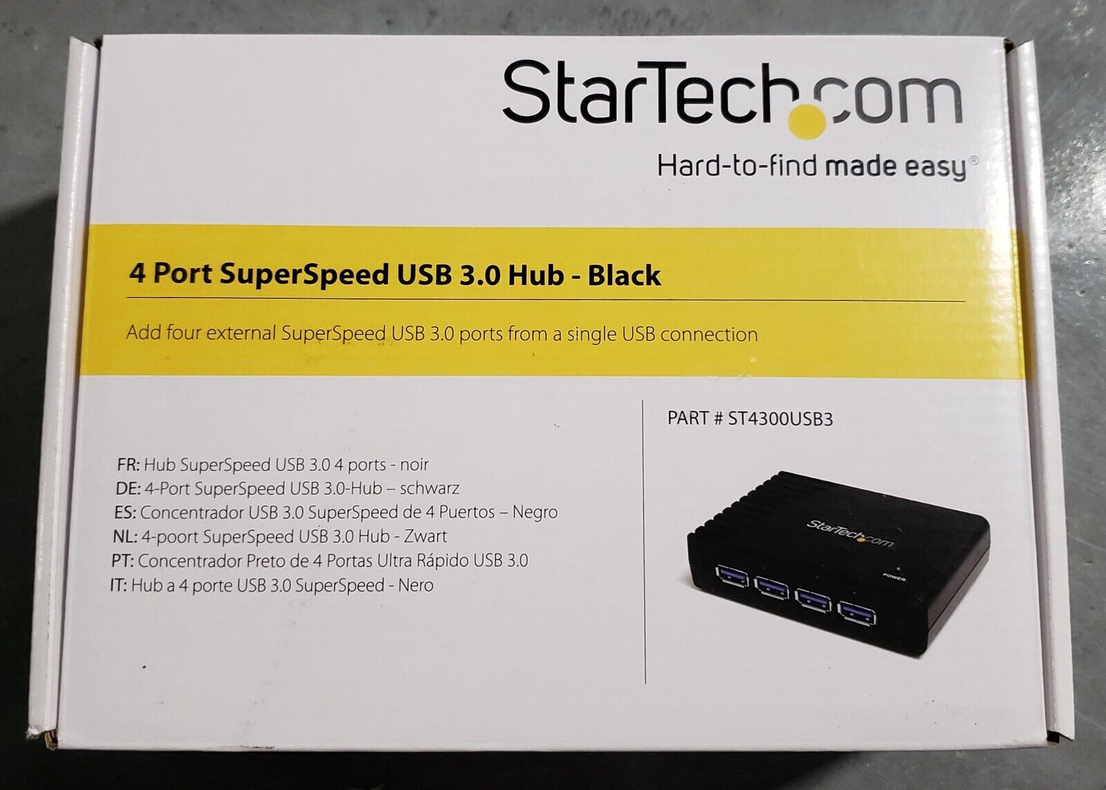 *NEW* StarTech.com ST4300USB3 4 Port SuperSpeed USB 3.0 Hub ST4300USB3