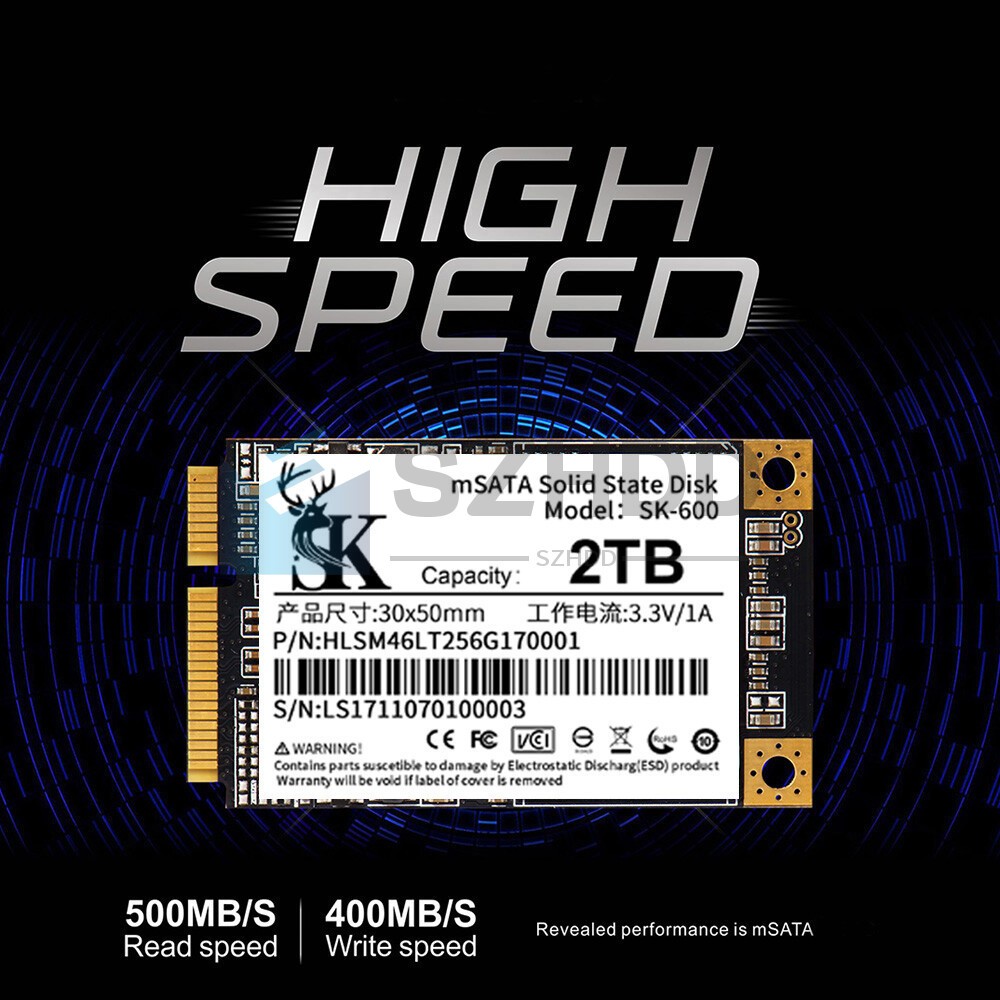 NEW 2TB Internal SSD mSATA For Intel Samsung Dell HP Lenovo Acer Laptop Mini PC