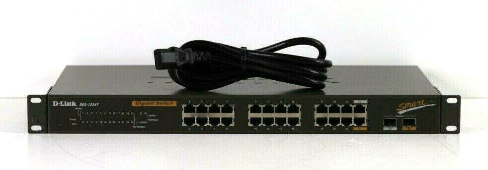 D-Link DGS-1224T Web Smart 24-Port Gigabit Switch, w/ 2-Port Combo Mini GBIC b22