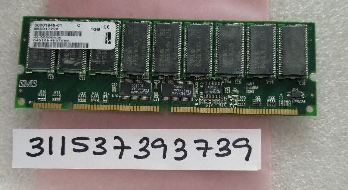 1GB SDR SDRAM SD PC PC133R 133 168PIN ECC-REG DUAL RANK 2RX4 64X4 ECC REGISTER