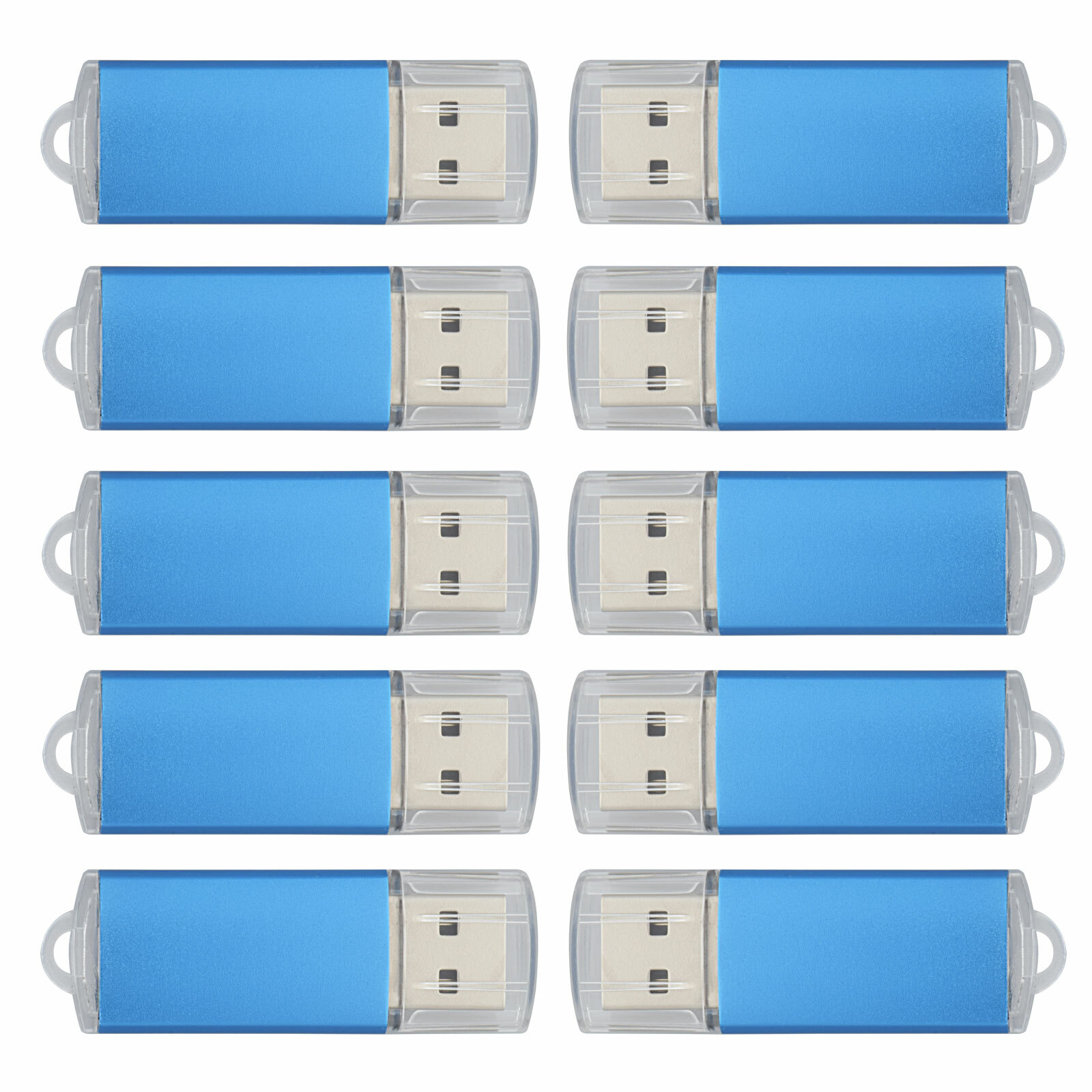 Wholesale 10/50pcs USB 2.0 Flash Drives Memory 16GB Blue Memory Stick