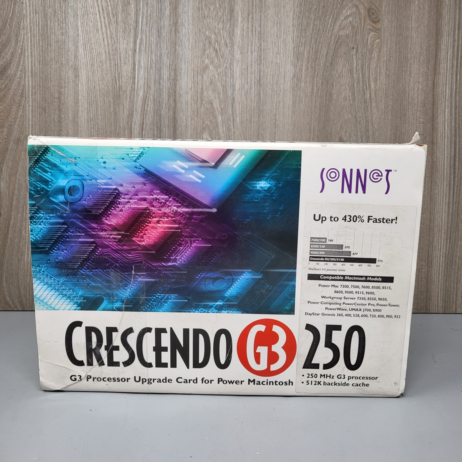 Sonnet Crescendo G3 250MHz PCI Upgrade Card Power Mac 7300-9600 w/ Box