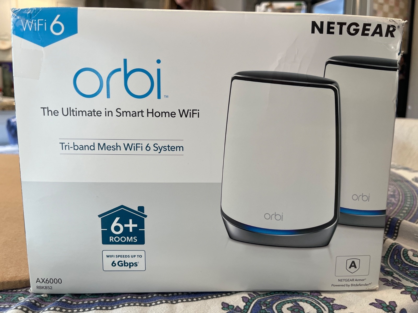 NETGEAR Orbi RBS850 Satellite Tri-Band Mesh WiFi 6 AX6000 -Converted Router-