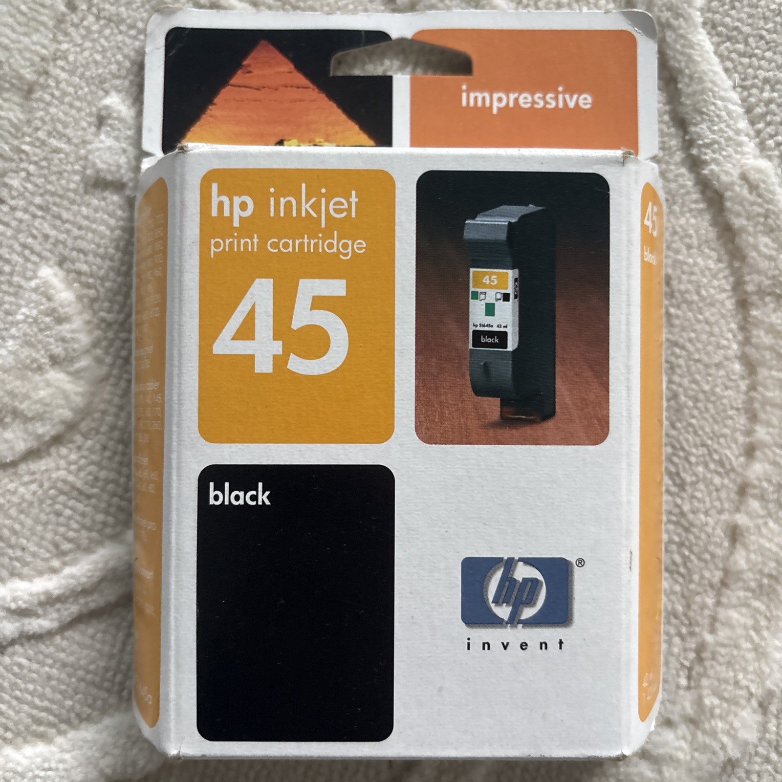 New HP45 Inkjet Print Cartridge 45 Black Ink  51645a 