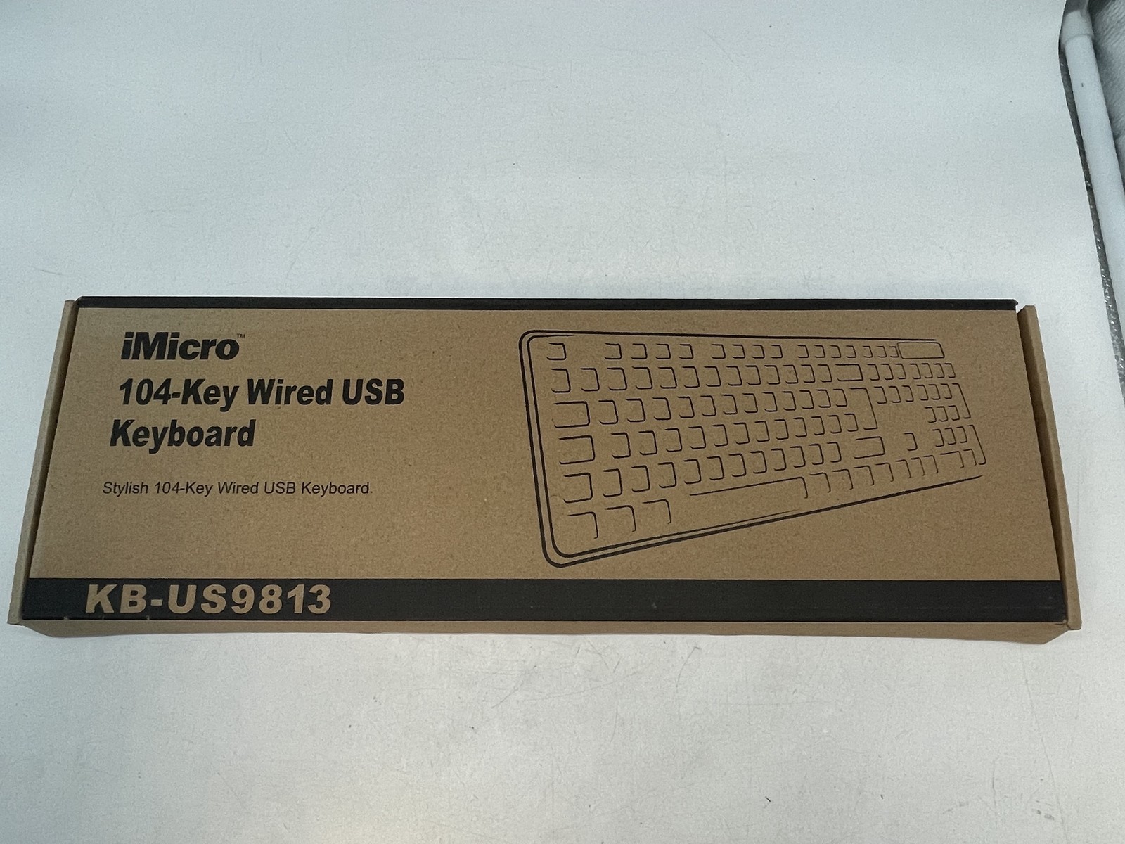 NEW iMicro KB-US9813 104-Key Wired USB Keyboard Black 